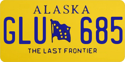 AK license plate GLU685