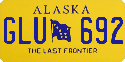 AK license plate GLU692