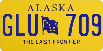 AK license plate GLU709