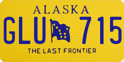 AK license plate GLU715