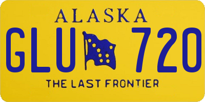 AK license plate GLU720