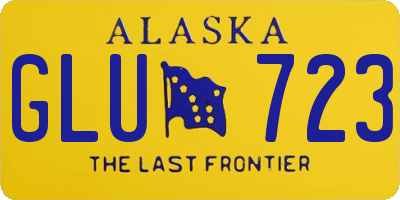 AK license plate GLU723