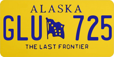 AK license plate GLU725