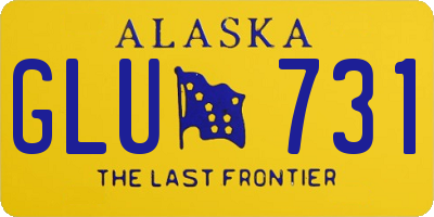 AK license plate GLU731