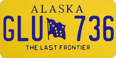 AK license plate GLU736