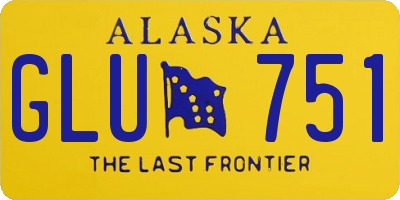 AK license plate GLU751