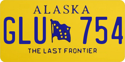 AK license plate GLU754