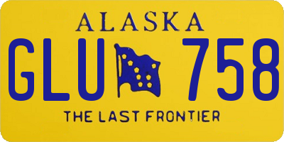 AK license plate GLU758