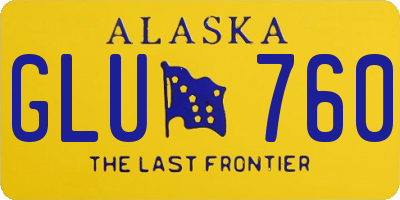AK license plate GLU760