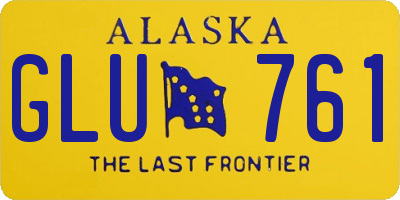AK license plate GLU761