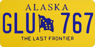 AK license plate GLU767