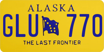 AK license plate GLU770