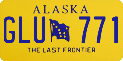 AK license plate GLU771