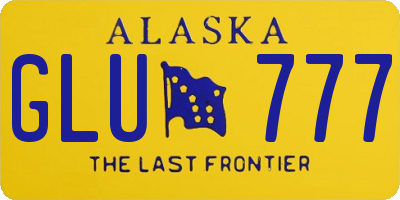 AK license plate GLU777