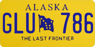 AK license plate GLU786