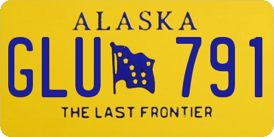 AK license plate GLU791