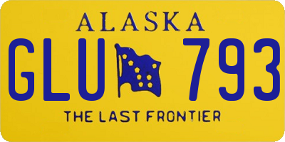 AK license plate GLU793