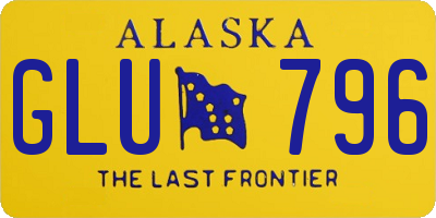 AK license plate GLU796
