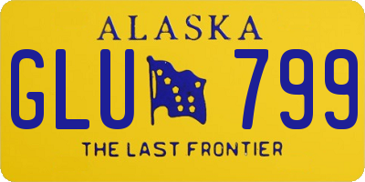 AK license plate GLU799