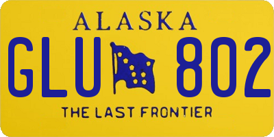 AK license plate GLU802