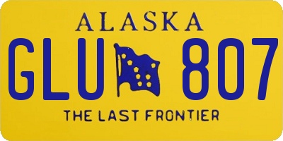 AK license plate GLU807