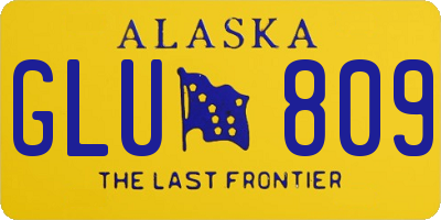 AK license plate GLU809