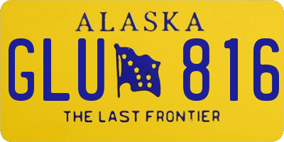 AK license plate GLU816