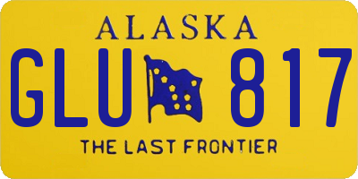 AK license plate GLU817