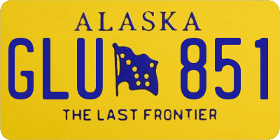 AK license plate GLU851