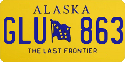 AK license plate GLU863