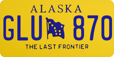 AK license plate GLU870