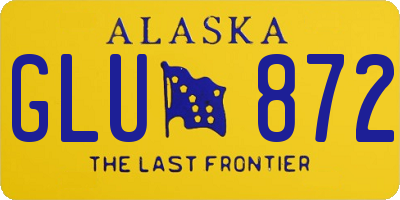 AK license plate GLU872