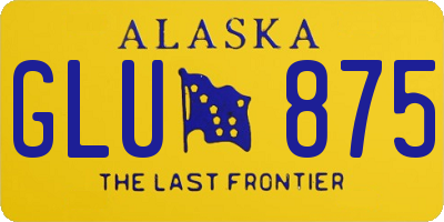 AK license plate GLU875