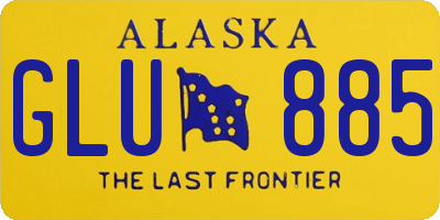 AK license plate GLU885