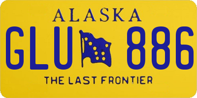 AK license plate GLU886