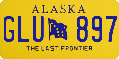 AK license plate GLU897