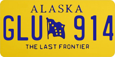 AK license plate GLU914
