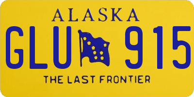 AK license plate GLU915