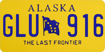 AK license plate GLU916