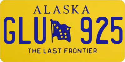 AK license plate GLU925