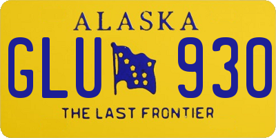 AK license plate GLU930