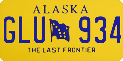 AK license plate GLU934