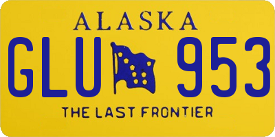 AK license plate GLU953