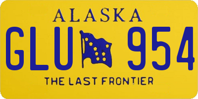 AK license plate GLU954