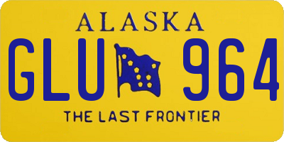AK license plate GLU964