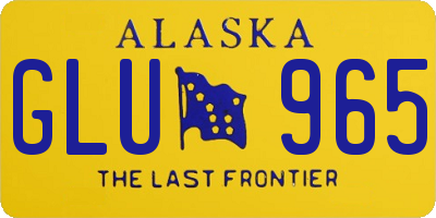 AK license plate GLU965