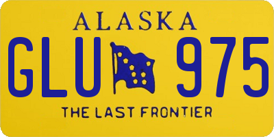 AK license plate GLU975