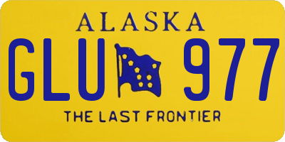 AK license plate GLU977