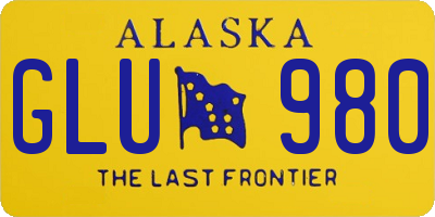 AK license plate GLU980