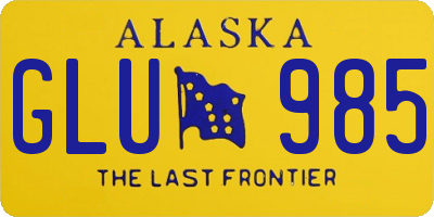 AK license plate GLU985